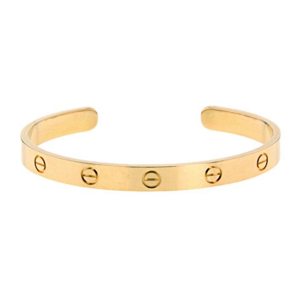 Authentic Cartier Love 18k Gold Open Cuff Bracelet